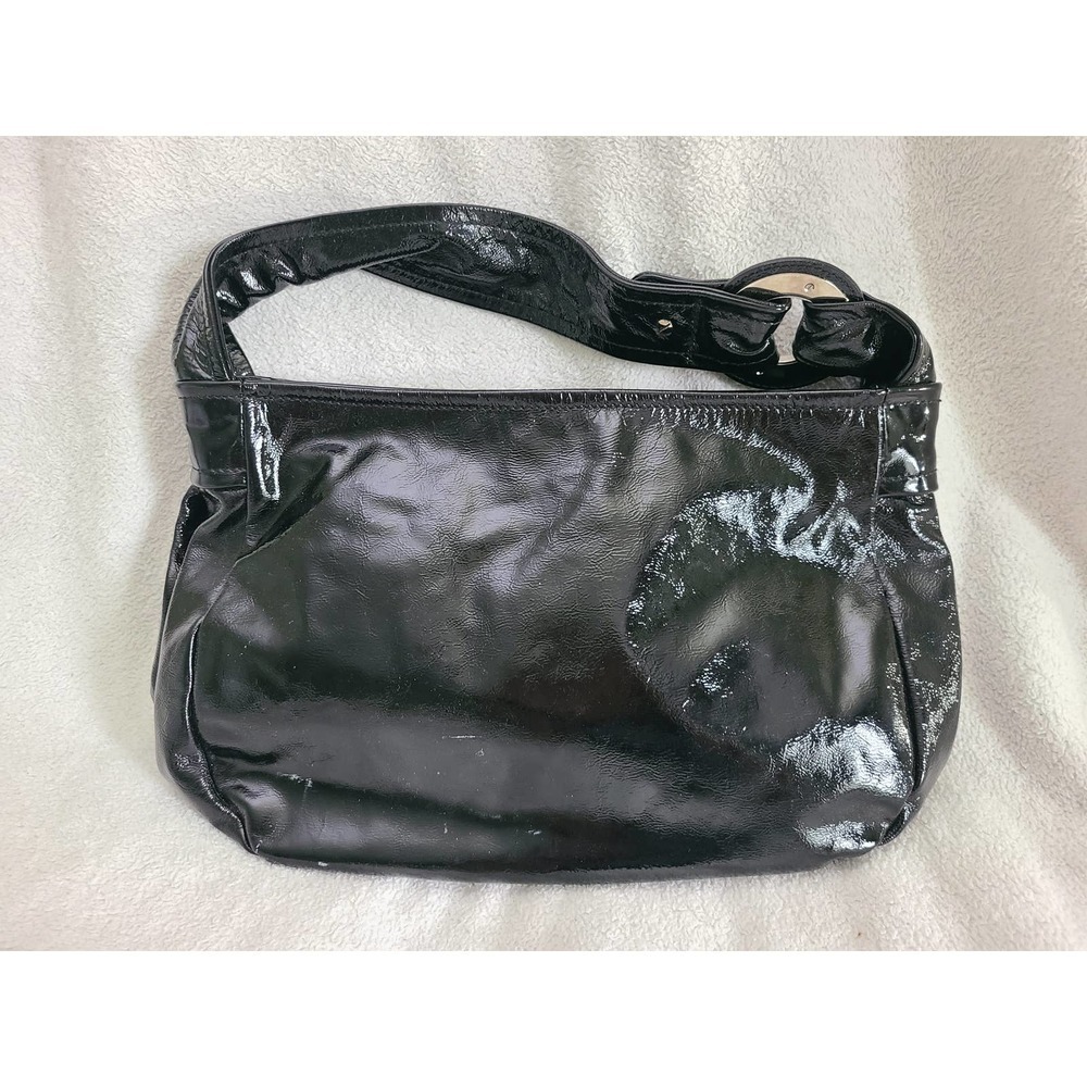 Furla Black Patent Leather Shoulder Bag